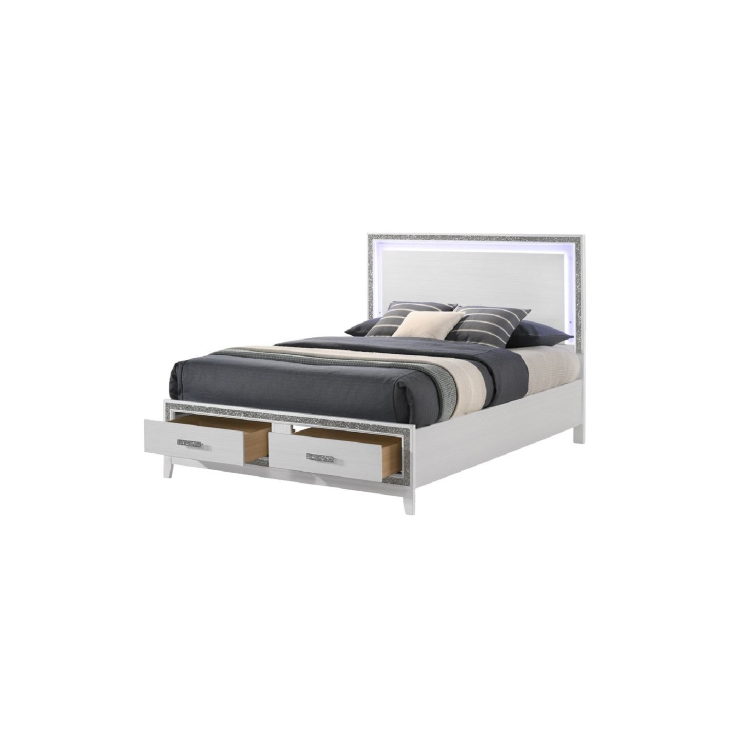 ACME Ranallo Ek Wall Bed, Beige Linen & Natural Finish