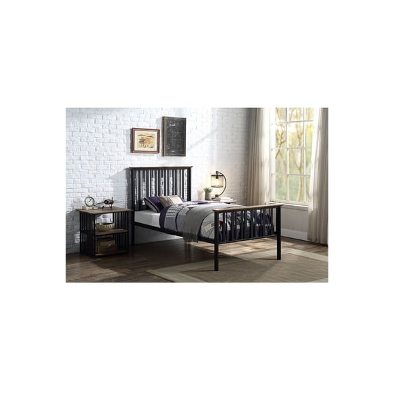 ACME Ranallo Ek Wall Bed, Beige Linen & Natural Finish