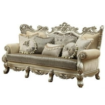 ACME Ranita Fabric Upholstered Sofa in Champagne and Beige