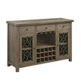 thumbnail image 1 of ACME Raphaela Wooden Server with Cup Holder and Wine Rack in Weathered Cherry, 1 of 4