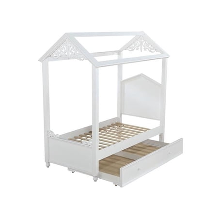 ACME Rapunzel Twin Size Bed, White