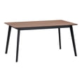 thumbnail image 1 of ACME Rebi Contemporary Wood Rectangular Dining Table in Walnut and Black, 1 of 5