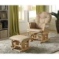 thumbnail image 1 of ACME Rehan Chair & Ottoman (2Pc Pk) in Taupe Microfiber & Natural Oak 59332, 1 of 2