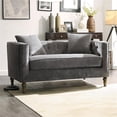 thumbnail image 1 of ACME Sidonia Loveseat w/2 Pillows in Gray Velvet, 1 of 2