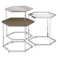 thumbnail image 1 of ACME Simno Hexagon Nesting Tables in Chrome, 1 of 5