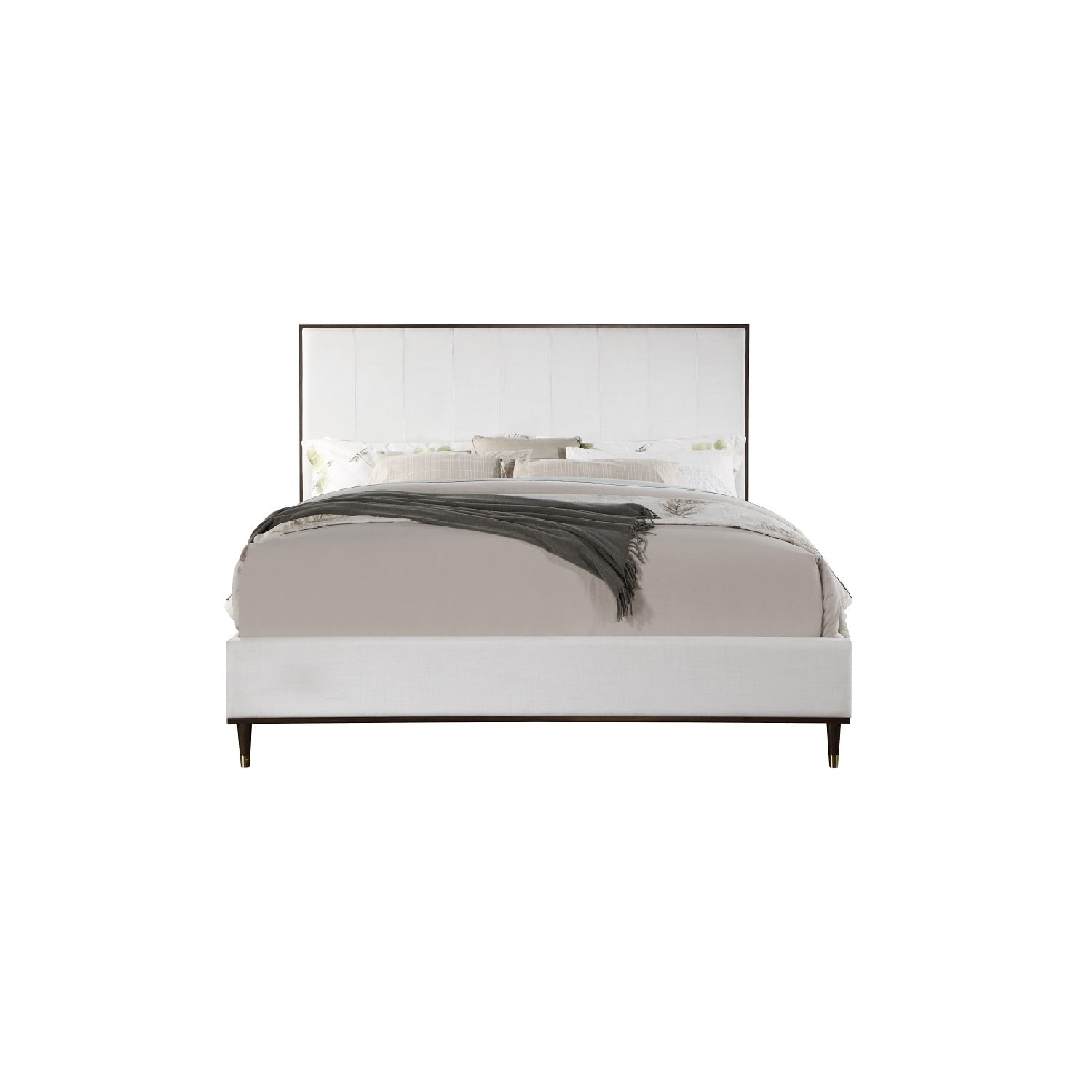 ACME Skylar Twin Bed W/Led, Synthetic Leather & Pearl White Finish