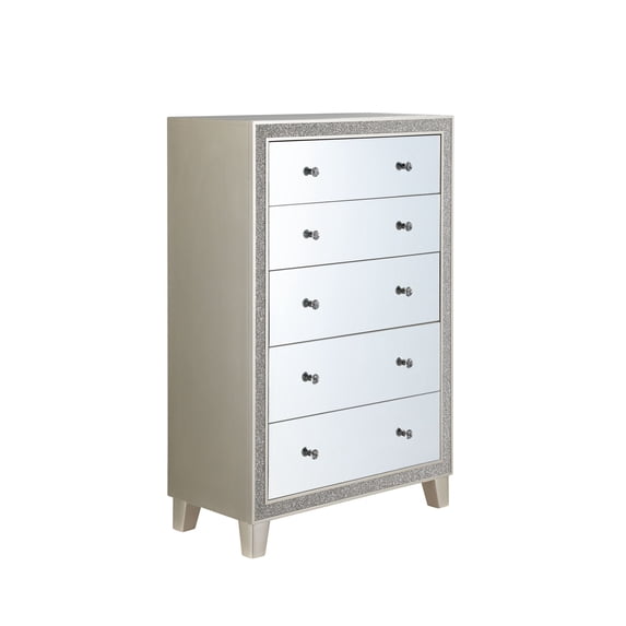 ACME Sliverfluff Chest, Mirrored & Champagne Finish BD00247