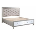 thumbnail image 1 of ACME Sliverfluff Queen Bed w/Storage & LED, Synthetic Leather & Champagne Finish, 1 of 8