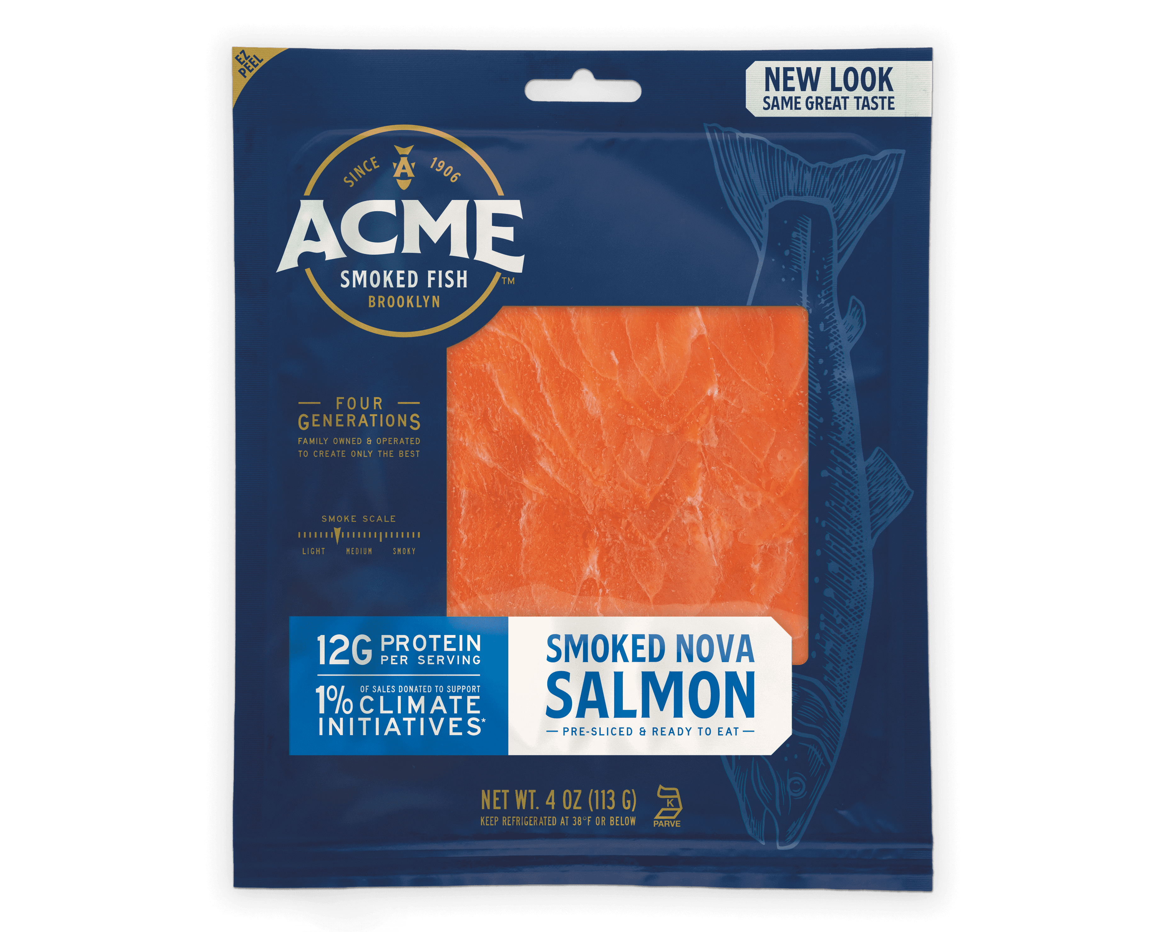 ACME Smoked Fish Smoked Nova Salmon, 4oz
