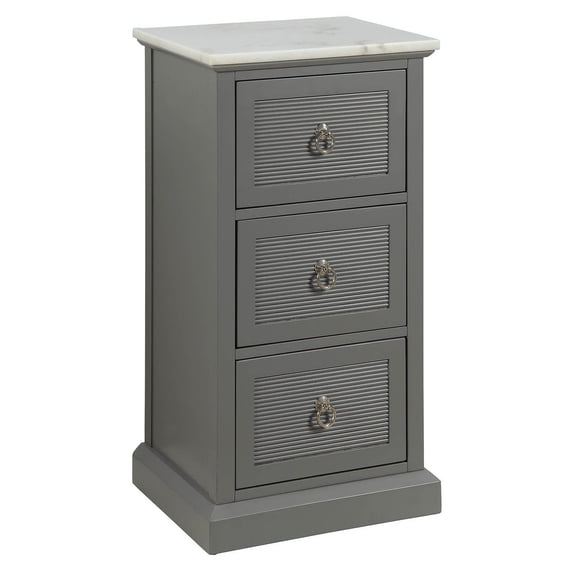 ACME Swart Storage Cabinet in White and Gray