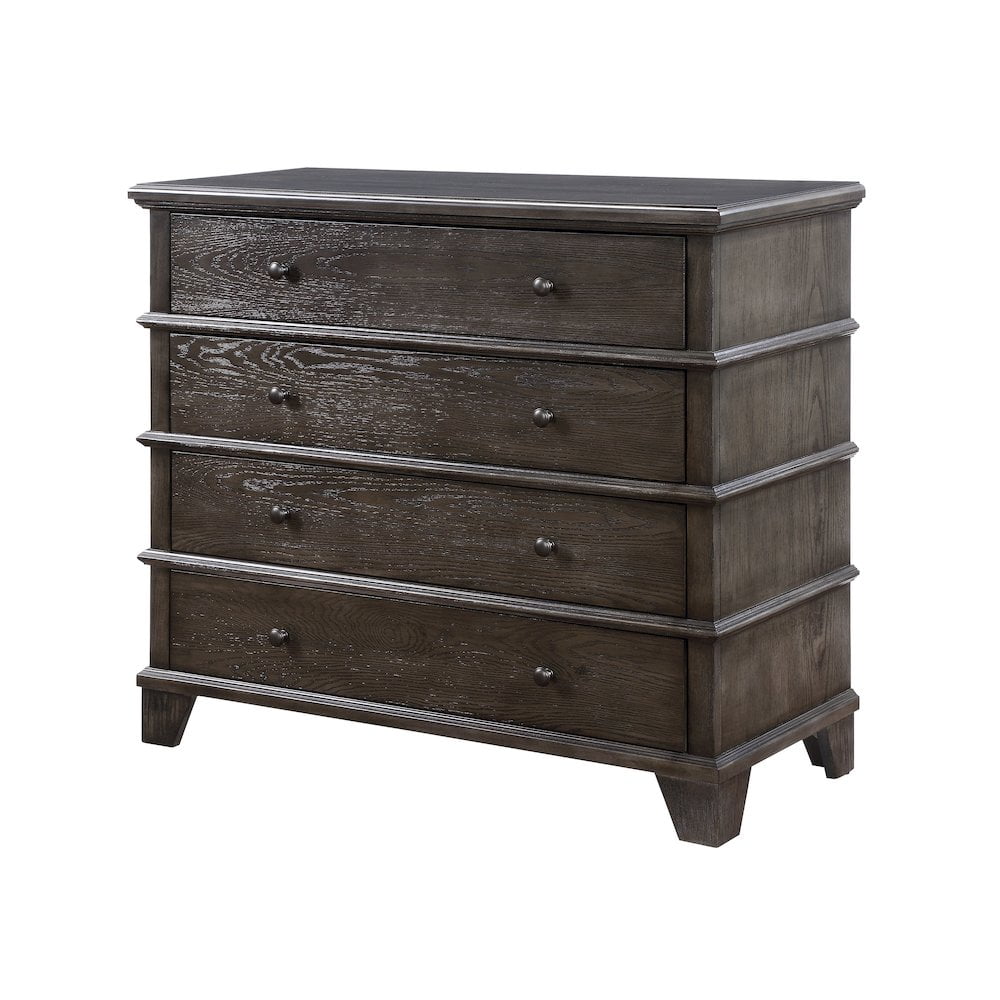 Sytira Round Espresso Wood and Black Metal Coffee Table
