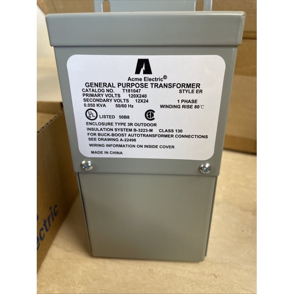 ACME T181047 Boost And Buck Transformer 120x240 Volts 50/60 Hz
