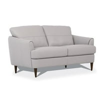Acme Furniture Loveseat, Pearl Gray Leather 54576