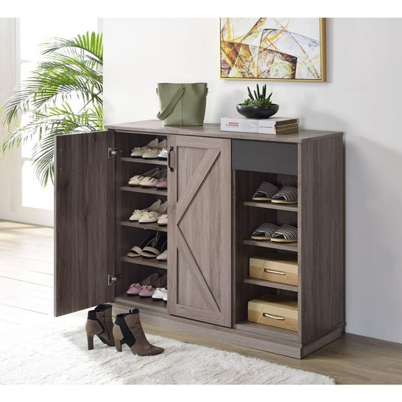 Acme Furniture Toski Cabinet in Rustic Gray Oak