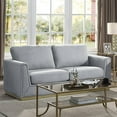 thumbnail image 1 of ACME Valin Contemporary Fabric Upholstered Squared Arm Sofa in Gray, 1 of 9