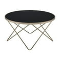 thumbnail image 1 of ACME Valora End Table in Black Glass and Champagne, 1 of 3