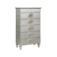 thumbnail image 1 of ACME Varian 5 Drawers Wooden Chest with Mirror Inlay in Silver, 1 of 3