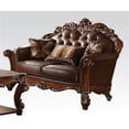 thumbnail image 1 of ACME Vendome Loveseat with 2 Pillows in Cherry PU, 1 of 6