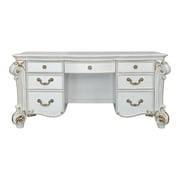 ACME Vendome Transitional Wood Vanity Desk in Beige and Antique Pearl