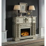 ACME Vendome Transitional Wooden/Glass Fireplace in Gold Patina