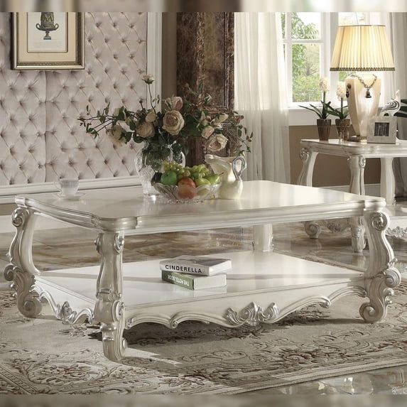 ACME Versailles Coffee Table, Bone White