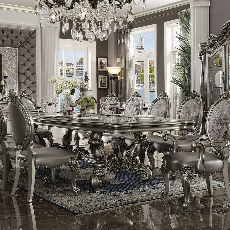 ACME Versailles Dining Table, Antique Platinum - Walmart.com