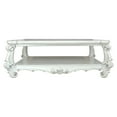 thumbnail image 1 of ACME Versailles Rectangular Wood Coffee Table with Bottom Shelf in Bone White, 1 of 5