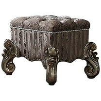ACME Versailles Vanity Stool in Antique Platinum