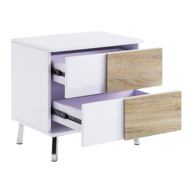 ACME Verux End Table in White High Gloss &