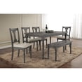 thumbnail image 1 of ACME Wallace Rectangular Wood Top Dining Table in Weathered Gray, 1 of 2