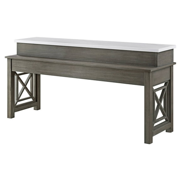 ACME Wandella 4-Piece Dining Set in Beige, White and Weathered Gray