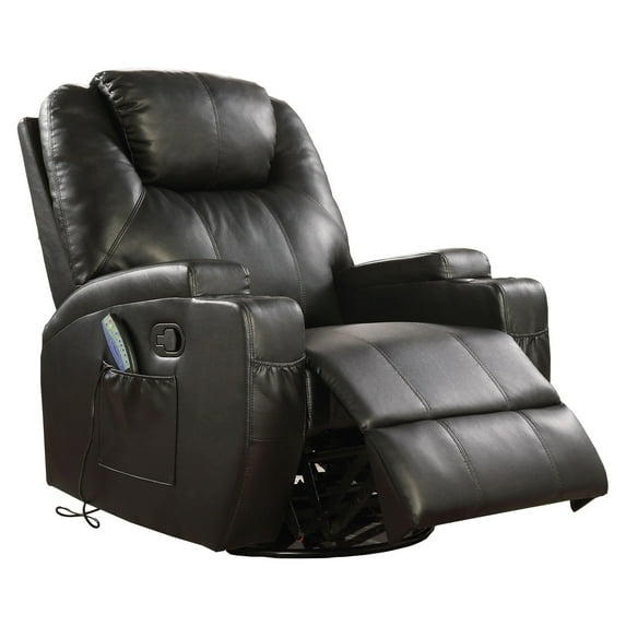 ACME Waterlily Motion Rocker Recliner with Swivel in Black