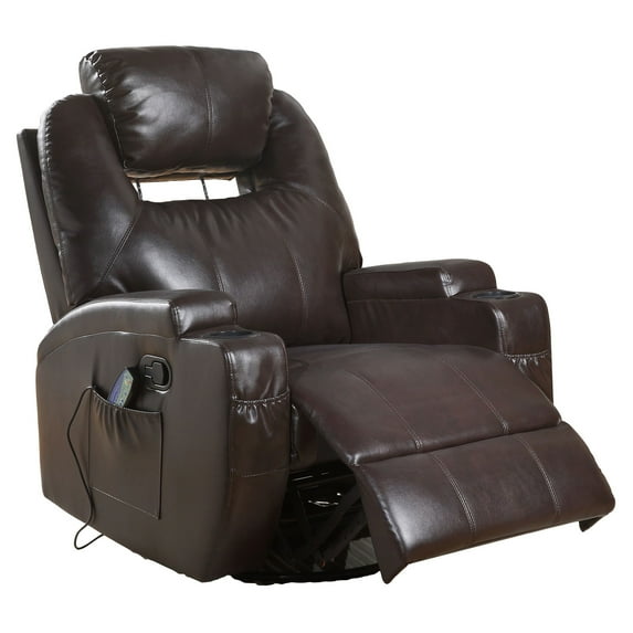 ACME Waterlily Motion Rocker Recliner with Swivel in Brown