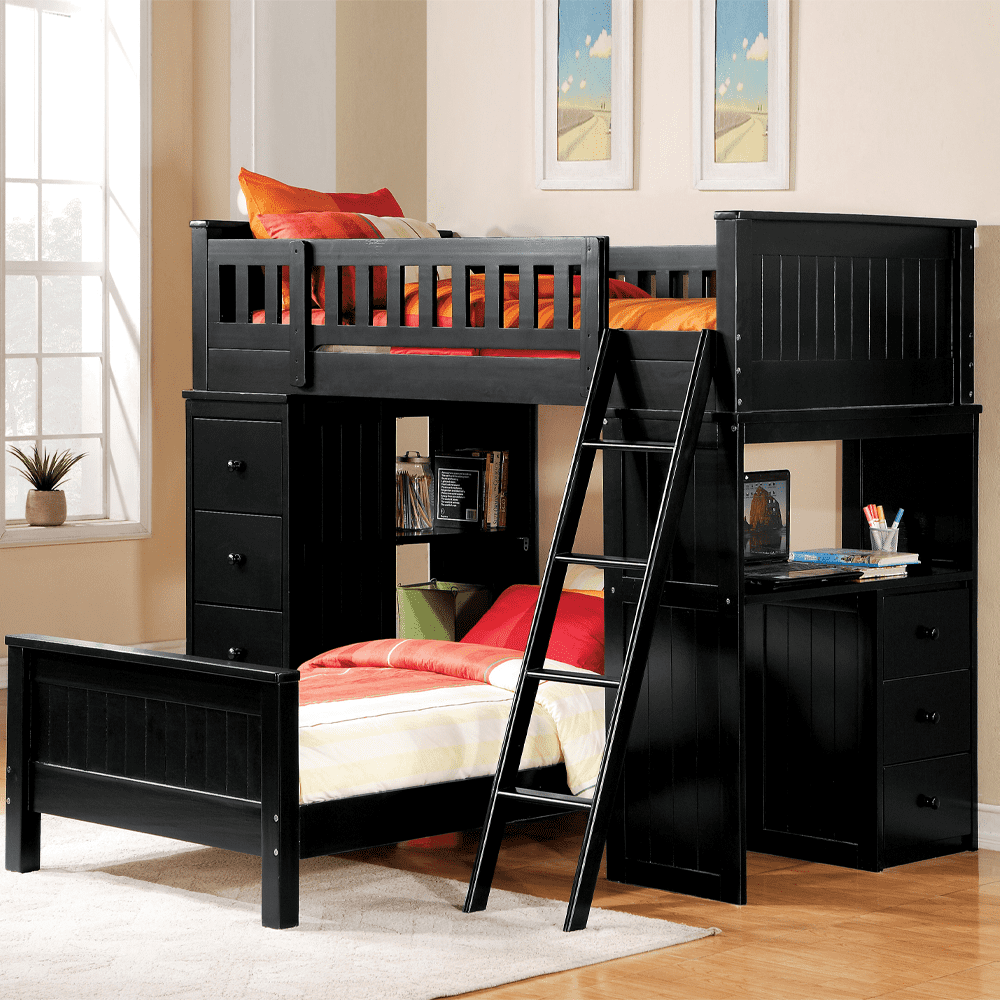 ACME Willoughby Twin Loft Bed, Black