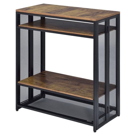 ACME Winam Rectangular Sofa Table in Antique Oak and Black
