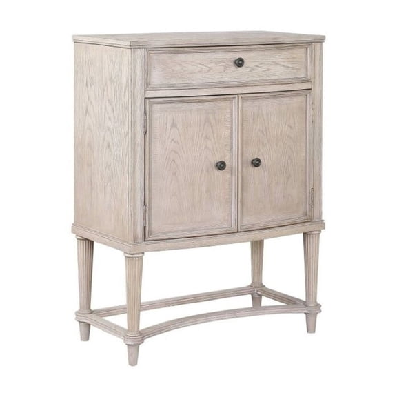 ACME Wynsor Wine Cabinet in Antique Champagne