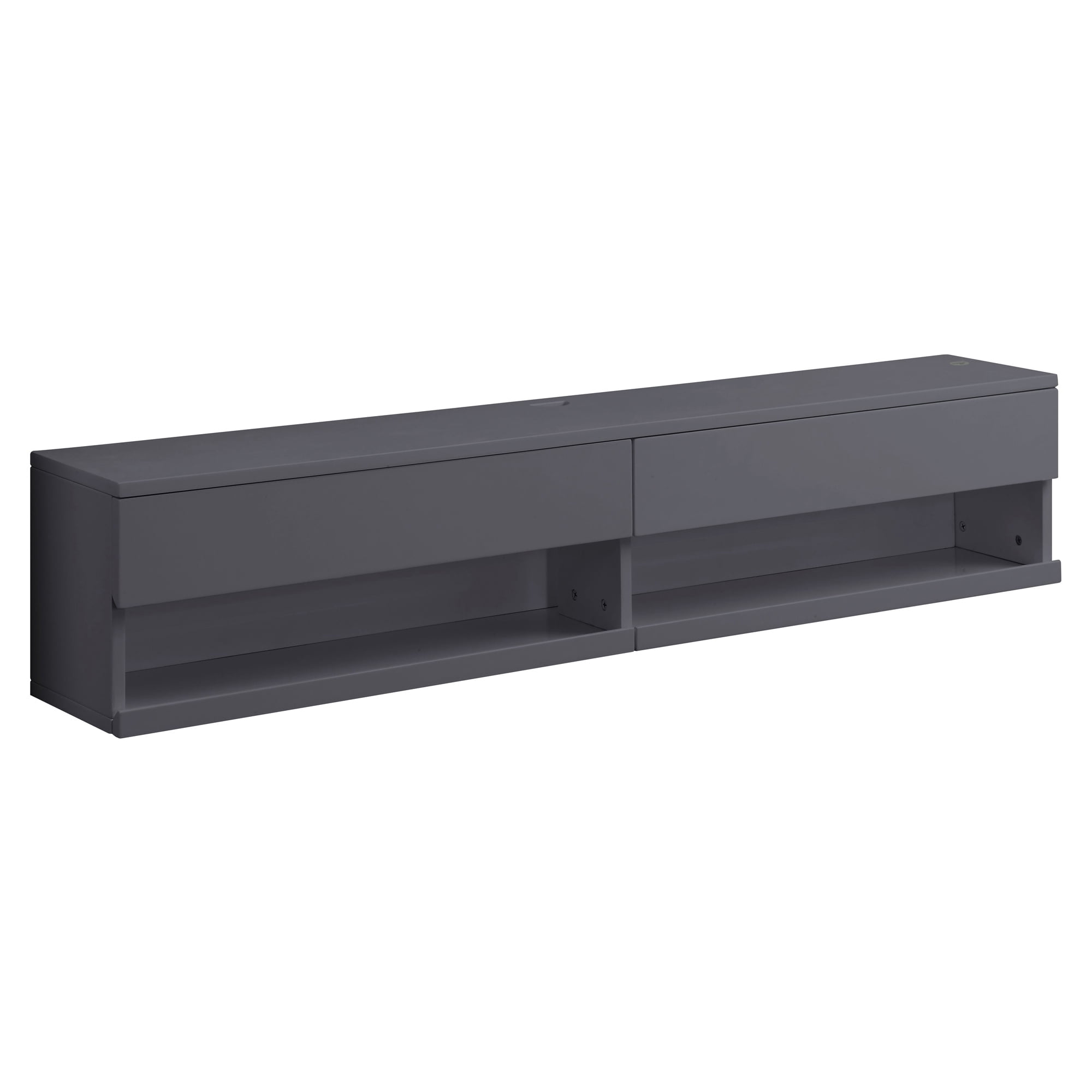 Ximena 60'' Gray Modern Floating TV Stand with LED Lights