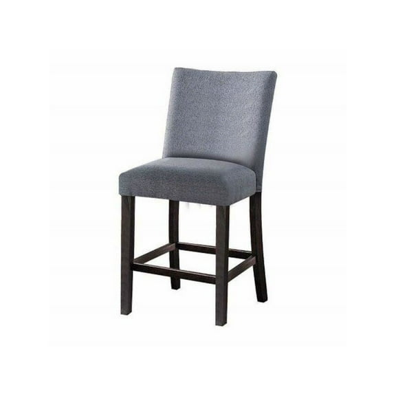 ACME Yelena Counter Height Chair (Set-2) in Fabric & Weathered Espresso