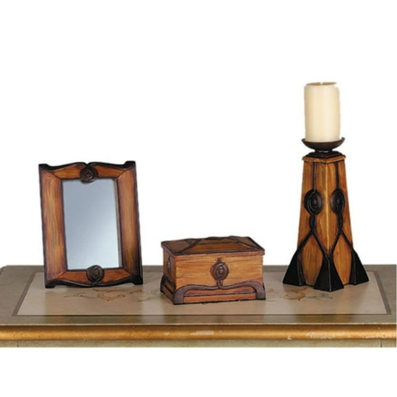 ACME Yuri Square Mirror Top Metal Tube End Table in Chrome