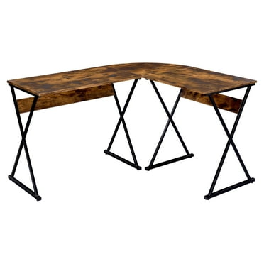 ACME Zafiri Writing Desk in Weathered Oak and Black