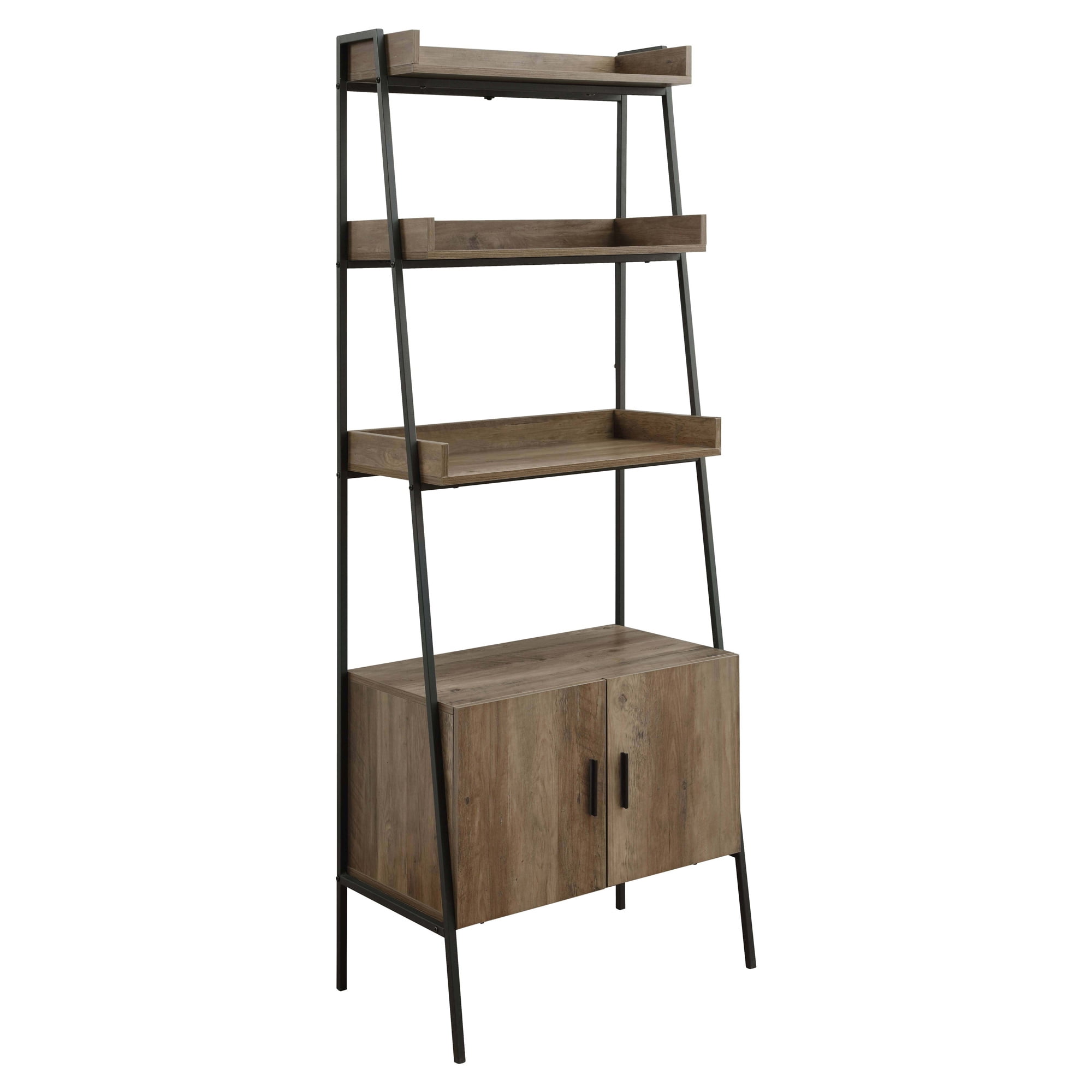 Afted rack 本棚 900x350x900mm Theo Rattan Wood Bookshelf with Cabinet Storage | Nathan James