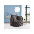 thumbnail image 1 of ACME Zunyas Accent Chair with Swivel in Gray Velvet, 1 of 6