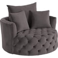 thumbnail image 1 of ACME Zunyas Accent Chair with Swivel in Gray Velvet, 1 of 7