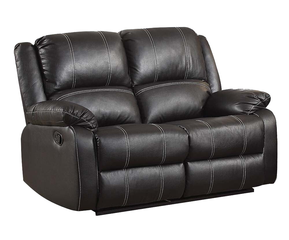 ACME Zuriel Motion Loveseat in Black Synthetic Leather