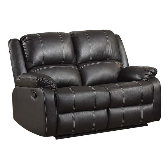 ACME Zuriel Motion Loveseat in Black Synthetic Leather