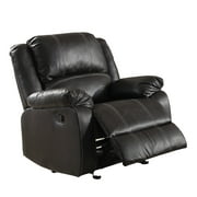 ACME Zuriel Motion Rocker Recliner in Black Synthetic Leather