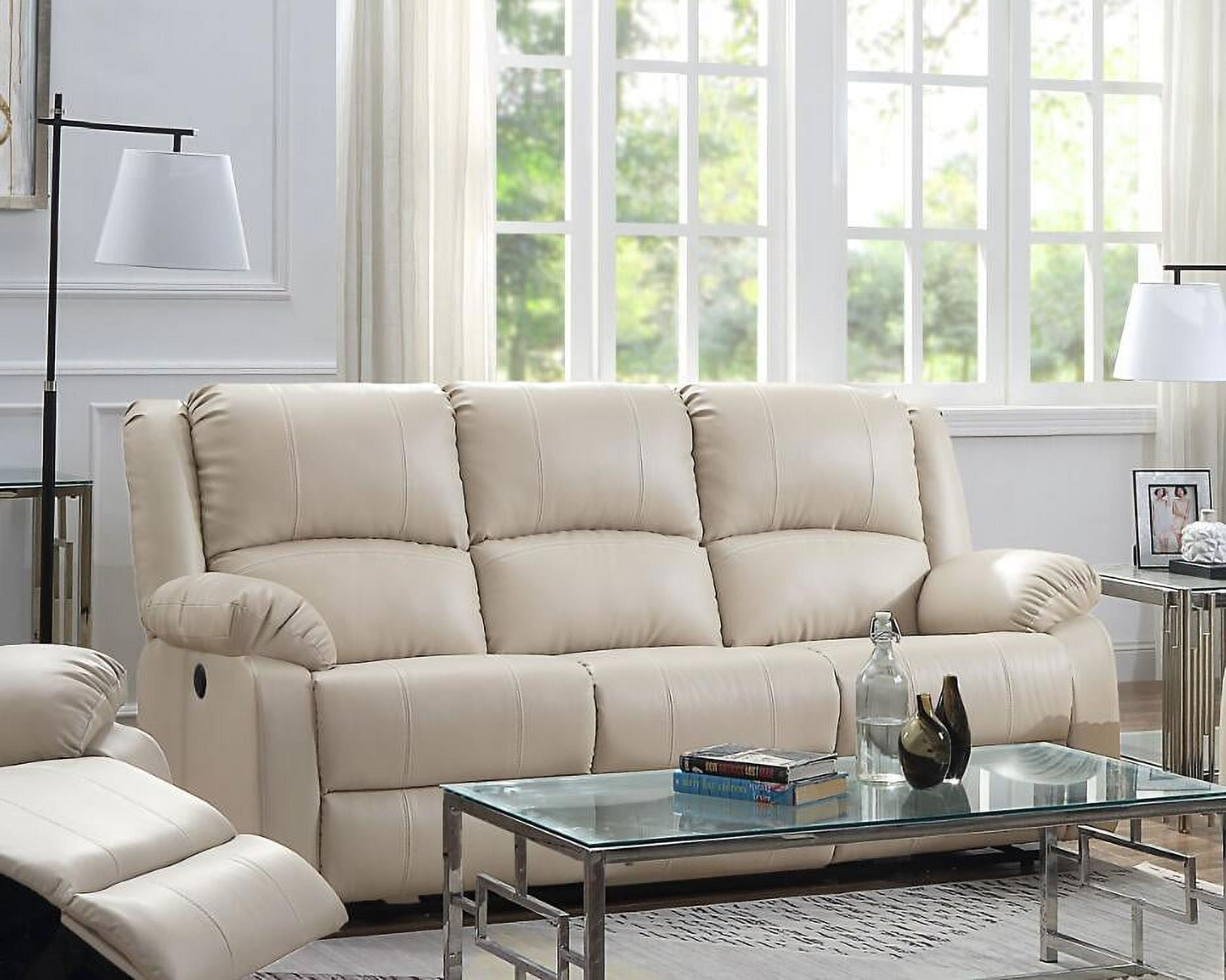 ACME Zuriel Power Motion Sofa, Beige PU 54610