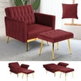 thumbnail image 1 of ACMEASE Accent Single Recliner Velvet with Adjustable Armrests and Backrest, Red Chair, 1 of 6