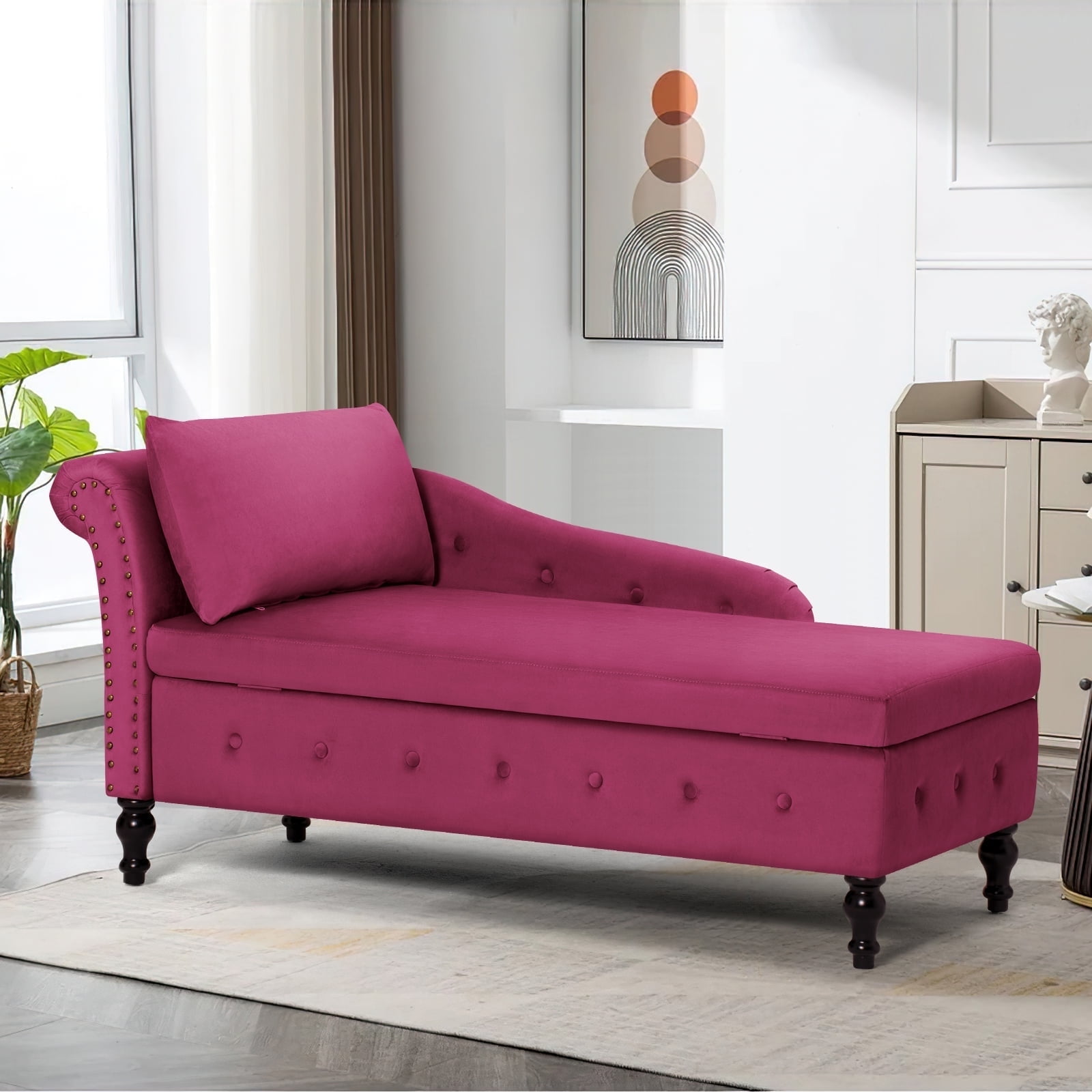 ACMEASE Chaise Lounge Chair Indoor Kids Modern Tufted Right