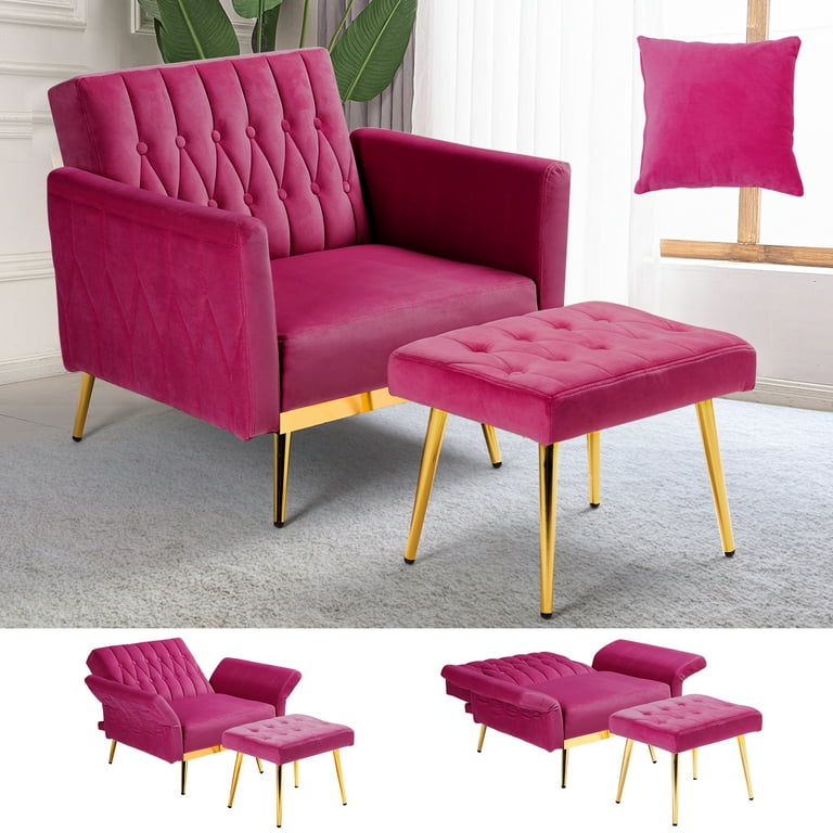 Fuchsia pink velvet chair deals